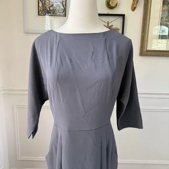 MM LaFleur The Mei Dress Monsoon Grey $240 4 - Picture 3 of 7